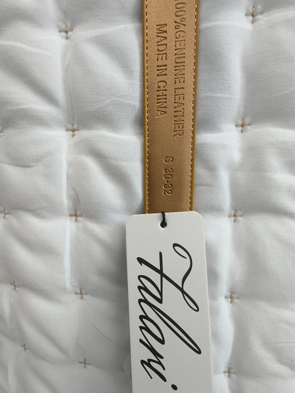 Women's gold leather belt size small new with tags $15